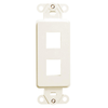 Leviton 2 Port Quickport Decora Insert Ivory 41642-I