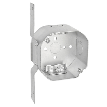 Abrazaderas no metálicas para caja octogonal de 4 pulgadas y 2-1/8 pulgadas de profundidad, soporte vertical plano 54171-FR (paquete de 40)