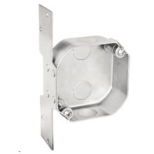 4 Inch Octagon Weatherproof Outdoor Fan Box 1-1/2 Inch Deep With Bracket 54151-FANWP (Pack of 25)