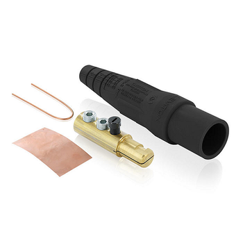 Leviton 300A 600V Male Plug Double Set Screw Termination Black 16D22-UE