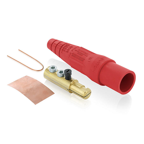 Leviton 300A 600V Male Plug Double Set Screw Termination Red 16D22-UR