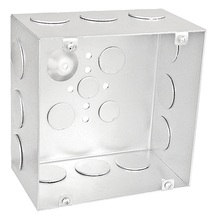 6 Square Junction Box 3-1/2 Inch Deep 1 Inch Knockouts 6350-1 (Pack of 20)