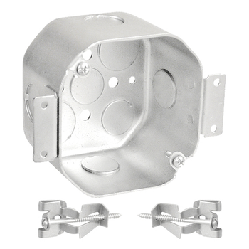 Caja de trabajo antigua con corte octogonal de 4 pulgadas y 2-1/8 pulgadas de profundidad 54171-OW (paquete de 50)