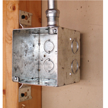 4 Inch Square 3-1/2 Inch Extra Deep Junction Box Flat Vertical Bracket Side Knockouts 52181-FS (pack of 30)