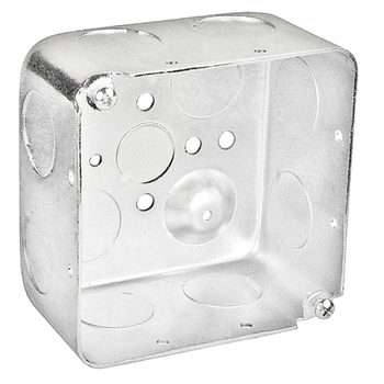 4 Inch Square Box 2-1/8 Inch Deep Drawn With Conduit Knockouts 52171-3/4DR (pack of 55)