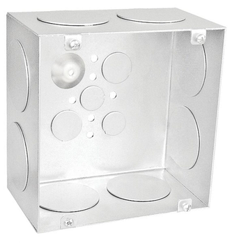 6 Square Junction Box 3-1/2 Inch Deep 1-1/2 Inch Knockouts 6350-1-1/2 (Pack of 20)