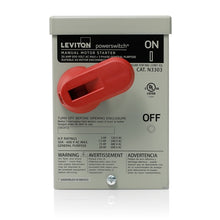 Leviton 30A 600V Three Pole AC Manual Motor Controller Gray N3303-DS