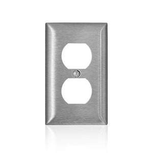 1 Gang Duplex Receptacle Wallplate C Series Stainless Steel SS8-40