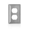 Leviton 1 Gang Duplex Receptacle Wallplate C Series Stainless Steel SS8-40