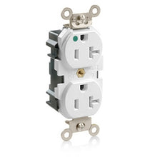 Leviton 20A 125V Duplex Receptacle Smooth Face White M8300-W