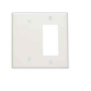 2 Gang Decora GFCI Combination Wallplate White P1426-W