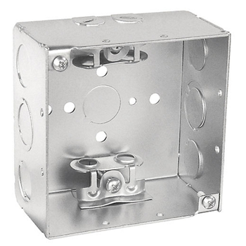 4 Inch Square Junction Box 2-1/8 Inch Deep Welded With Mc/Bx Clamps 52171-BX (Pack of 75)