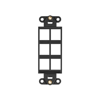 6 Port Quickport Decora Insert Black 41646-E