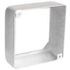 Anillo de extensión cuadrado en blanco de 4 pulgadas, 1-1/2 pulgadas de profundidad, sin orificios, 53151-BLNK (paquete de 50)