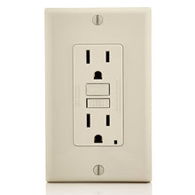 Leviton 15A 125V SmartlockPro GFCI Receptacle Light Almond GFNT1-T