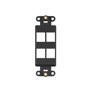 4 Port Quickport Decora Insert Black 41644-E