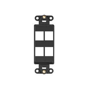 4 Port Quickport Decora Insert Black 41644-E
