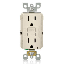 Leviton 15A 125V SmartlockPro GFCI Receptacle Light Almond GFNT1-T