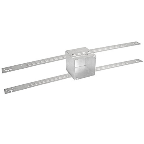 4 Square Junction Box With Ceiling Grid Span Bar 3-1/2 Inch Deep 1/2 A
