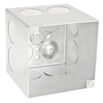 4 Inch Square Junction Box 4 Inch Deep (8) 1 Inch Side Knockouts 52191-1 (pack of 20)
