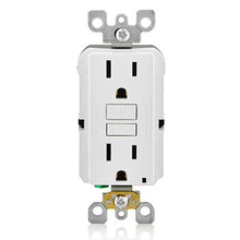 Leviton 15A 125V SmartlockPro GFCI Receptacle White GFNT1-W
