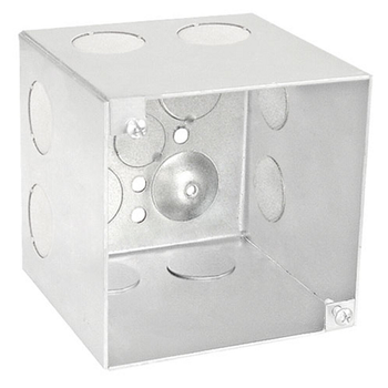 4 Inch Square Junction Box 4 Inch Deep (8) 3/4 Inch Side Knockouts 52191-3/4 (pack of 20)