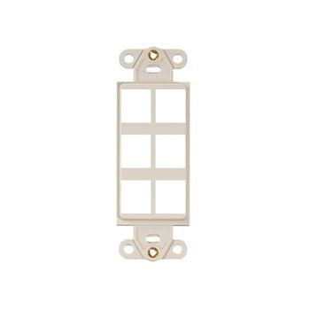 6 Port Quickport Decora Insert Light Almond 41646-T