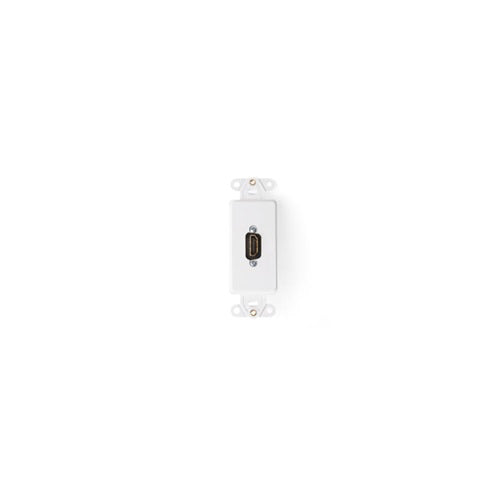 Single Gang Decora Insert With HDMI Feedthrough Quickport Connector White 41647-W