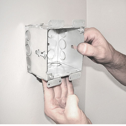 Square Junct 4 Inch Square Junction Box For Cut In Old Work 4 Inch Deep With Side ...
