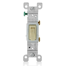Leviton 15A 120V Single Pole Toggle Switch Ivory 1451-2I