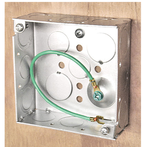 4 Inch Square Box 1-1/2 Inch Deep Welded With Conduit Knockouts And Pi