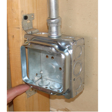 4 Inch Square Two Gang Device Ring 1 Inch Raised Stainless Steel 52C19-SS (pack of 25)