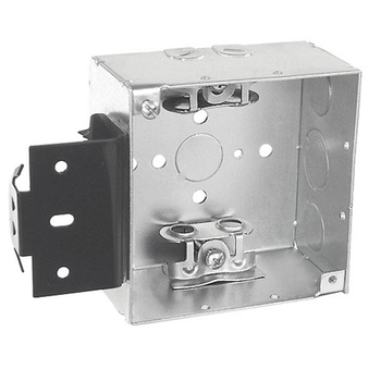 4 Square Junction Bracket Box 2-1/8 Inch Deep MC/BX Connection Points Metal Stud Bracket 52171-MSBX (pack of 50)