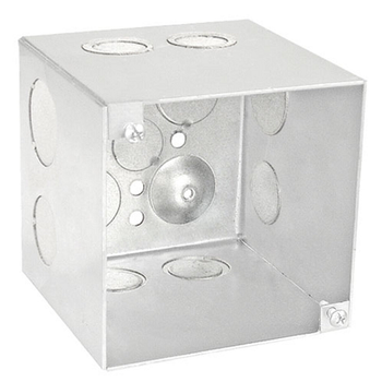 4 Inch Square Junction Box 4 Inch Deep Side Knockouts 52191-S (pack of 20)