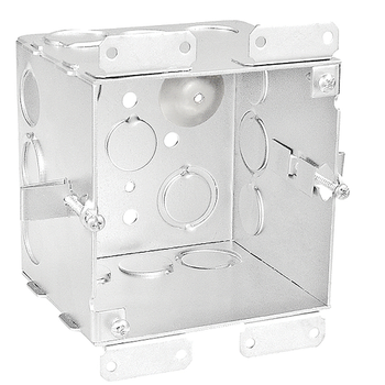 4 Inch Square Cut In Old Work Junction Box 2-1/8 Inch Deep 52171-OW (Pack of 25)