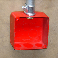 4 Inch Square Junction Box 2-1/8 Inch Deep Drawn With Conduit Knockouts Red 52171-SVTRED (pack of 25)