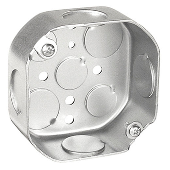 Caja octogonal de 4 pulgadas, 1-1/2 pulgadas de profundidad, orificios laterales de 3/4 pulgadas, 54151-3/4 (paquete de 100)