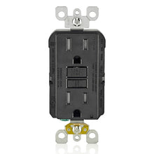 Leviton 15A 125V SmartlockPro GFCI Receptacle Black GFTR1-E