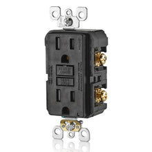 Leviton 15A 125V SmartlockPro GFCI Receptacle Black GFTR1-E