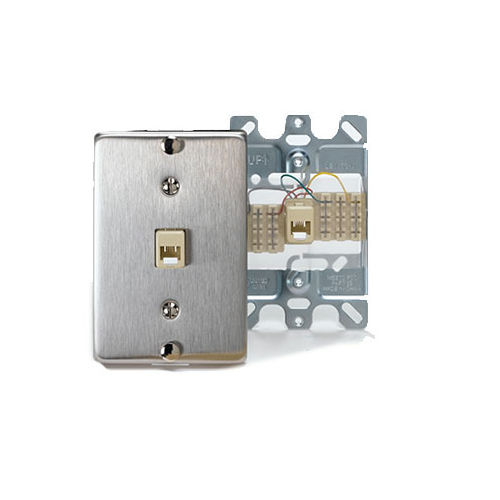 Telephone Wall Phone Wallplate Stainless Steel C0256-SS