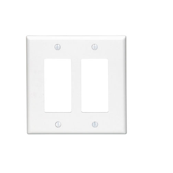 2 Gang Decora Wallplate Midway Size Light Almond PJ262-T