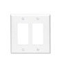 Leviton 2 Gang Decora Wallplate Midway Size Light Almond PJ262-T