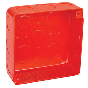 4 Square Junction Box 1-1/2 Inch 1/2 And 3/4 Knockouts Red 52151-SVTRED (pack of 50)