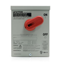 Leviton 60A 600V Three Pole Non Fused Manual Motor Controller Gray N3603
