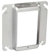 4 Inch Square One Gang Device Ring 3/4 Inch Raised Stainless Steel 52C14-SS (pack of 50)
