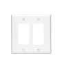 Leviton 2 Gang Decora Wallplate Midway Size White PJ262-W