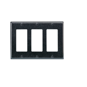 3 Gang Decora Wallplate Midway Size Black PJ263-E