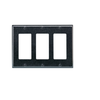 Leviton 3 Gang Decora Wallplate Midway Size Black PJ263-E