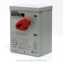 Leviton 60A 600V Three Pole Non Fused Manual Motor Controller Gray N3603