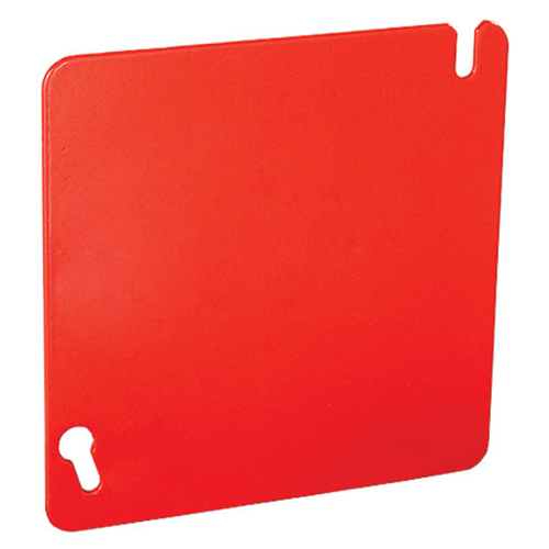 4 Inch Square Flat Cover Blank Red 52C1-RED  (pack of 125)